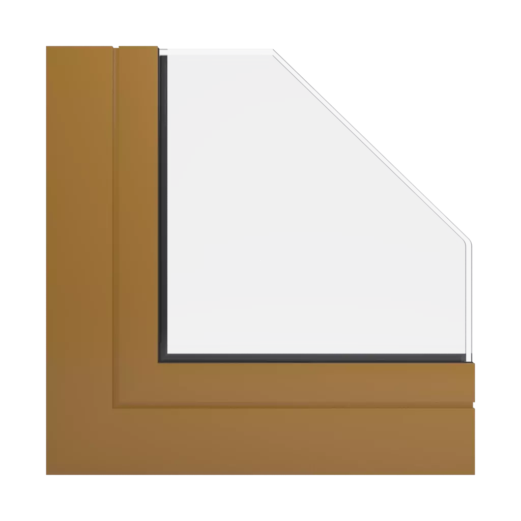 RAL 8001 Ochre brown windows window-profiles aluprof mb-86-si