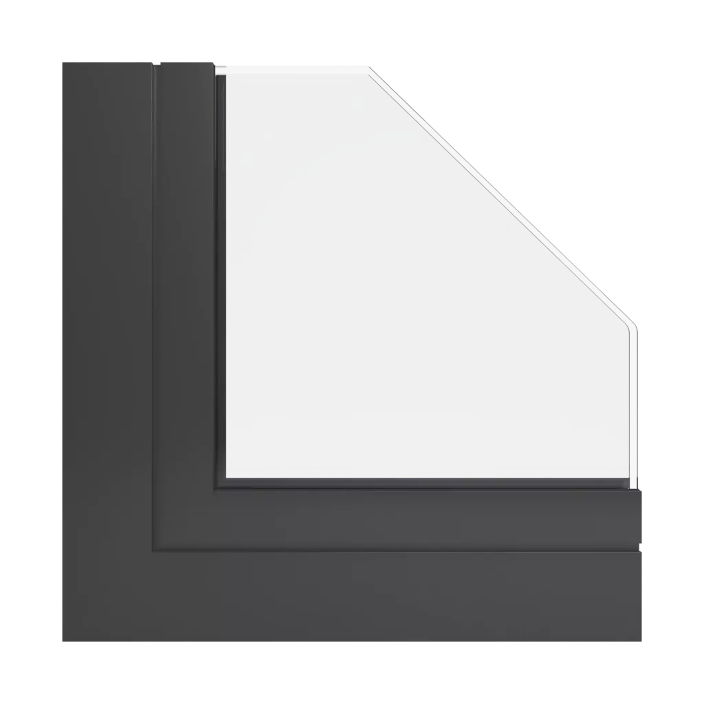 RAL 8019 Grey brown windows window-profiles aluprof mb-86-si