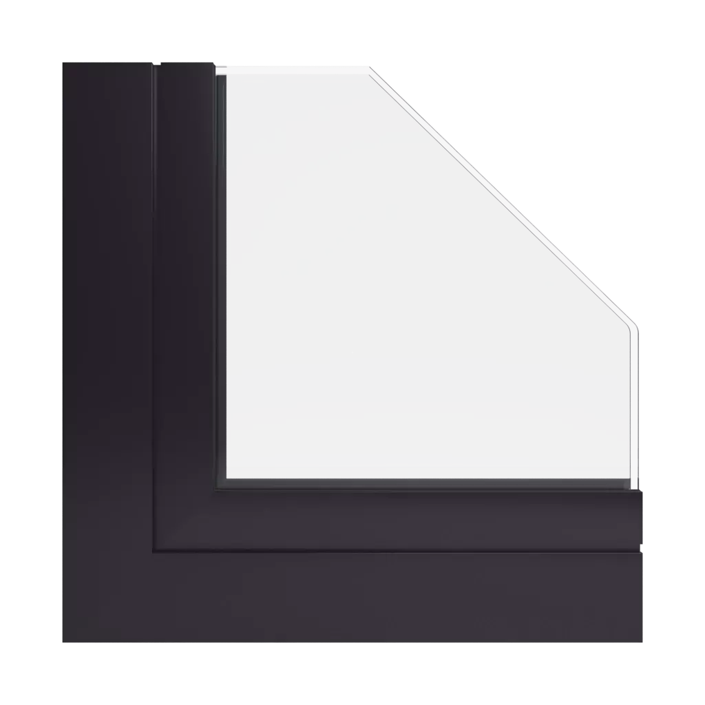 RAL 8022 Black brown windows window-profiles aluprof mb-60e-ei