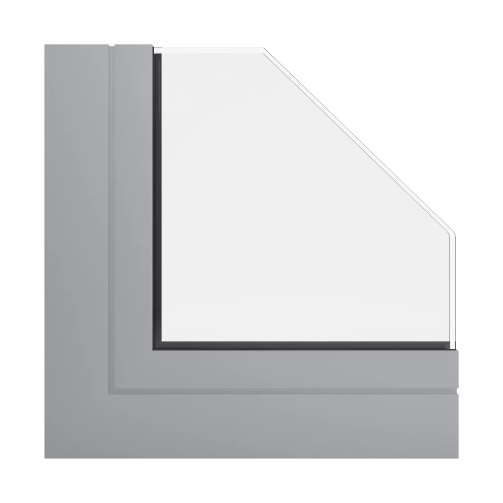 RAL 9006 White aluminium windows window-profiles aluprof mb-86-si