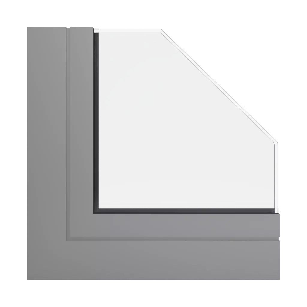 RAL 9007 Grey aluminium windows window-profiles aluprof mb-77-hs