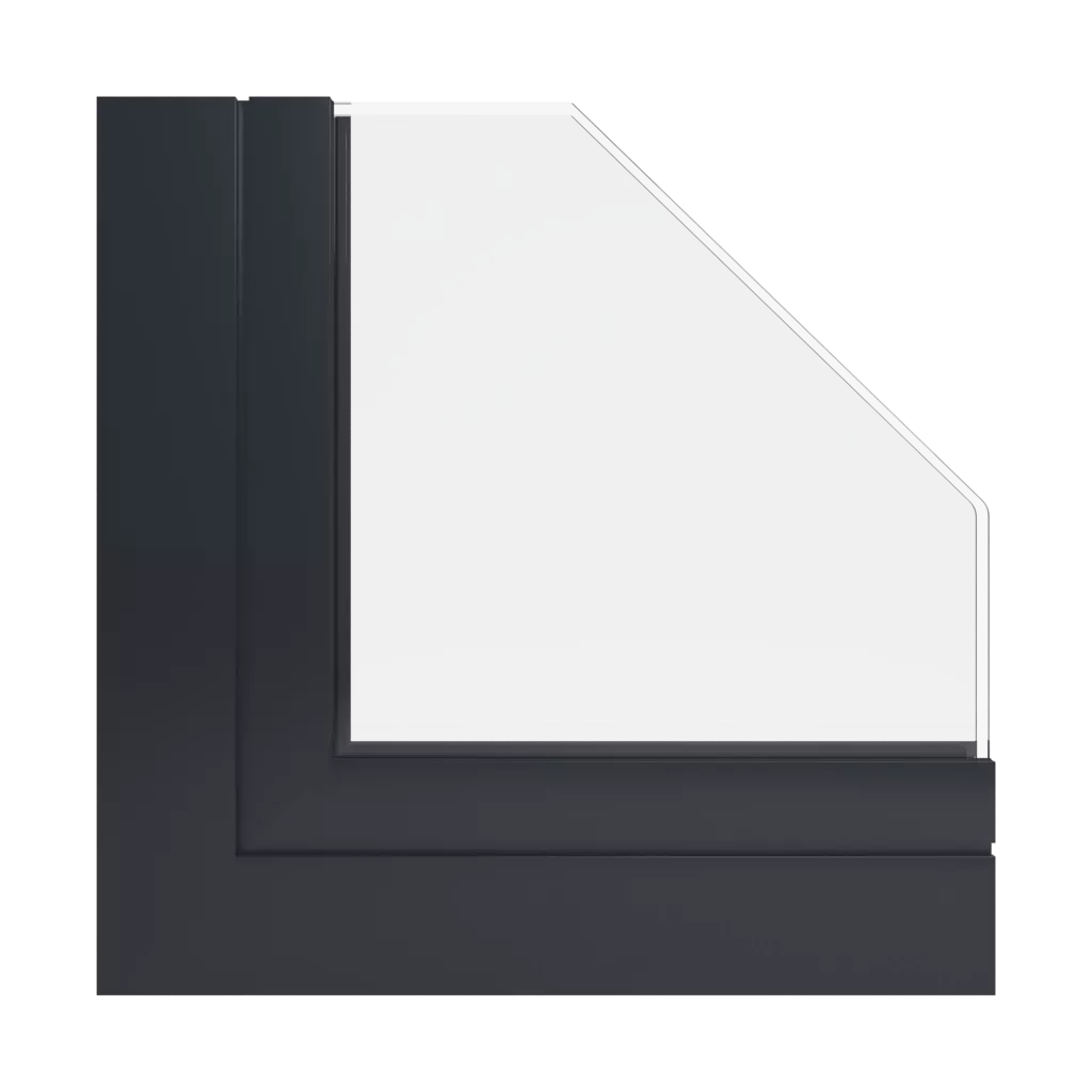 RAL 9011 Graphite black windows window-profiles aluprof mb-86-si