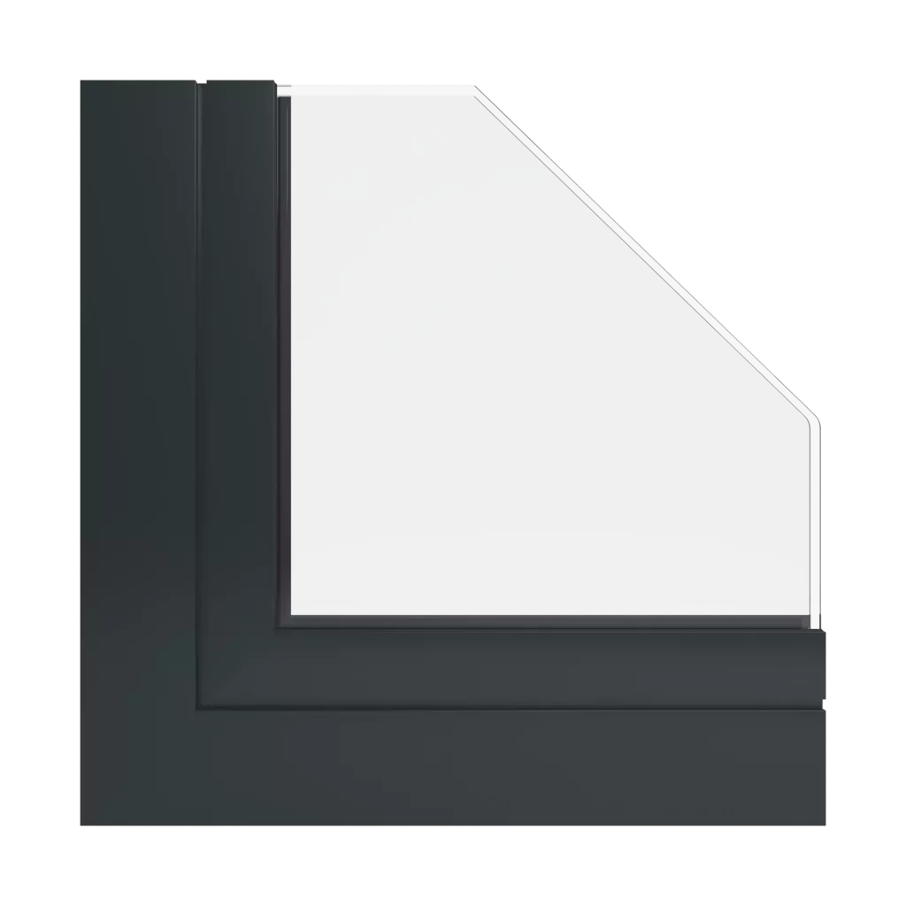 RAL 9017 Traffic black windows window-profiles aluprof mb-70-hi