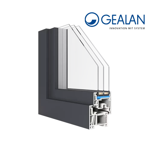 Gealan windows window-color gealan-colors slate-gray-ral-7015-acrycolor